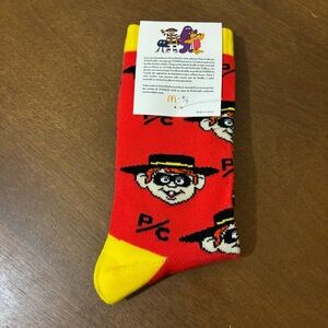 Peace Collective X McDonalds Hamburlgar Socks, Fast Food Promo
